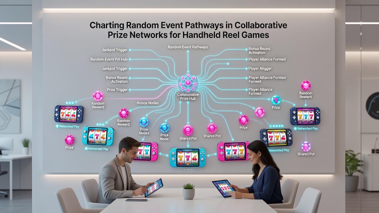 Detailed chart illustrating event flow in collaborative prize systems for portable gaming devices