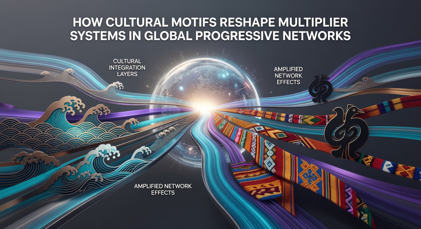Cultural motifs integrated into multiplier displays on progressive slot interfaces