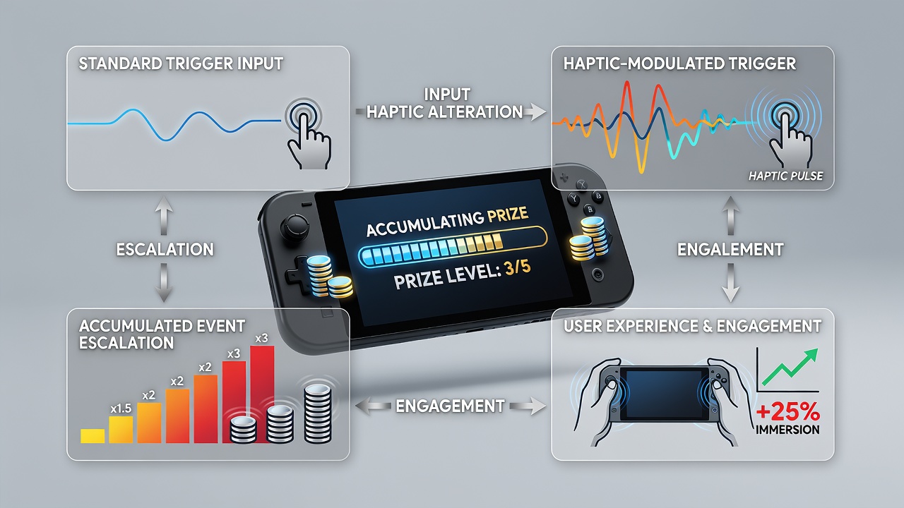 Close-up view of vibration patterns displayed during a mobile reel tournament session