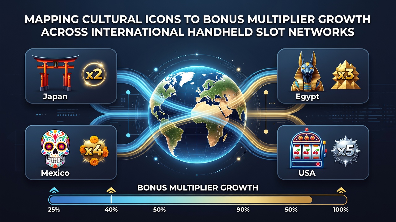 Data visualization of multiplier growth linked to cultural symbols in international mobile slot networks