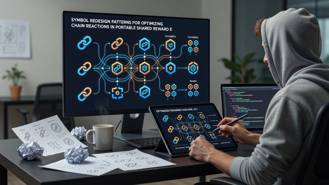 Chain reaction sequences displayed during portable shared reward testing sessions
