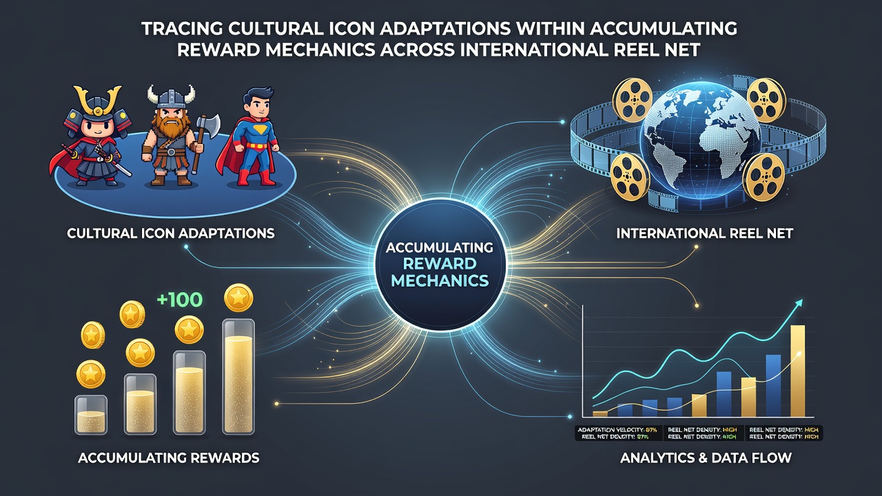 Detailed view of reel interfaces showing adapted cultural symbols within bonus accumulation sequences